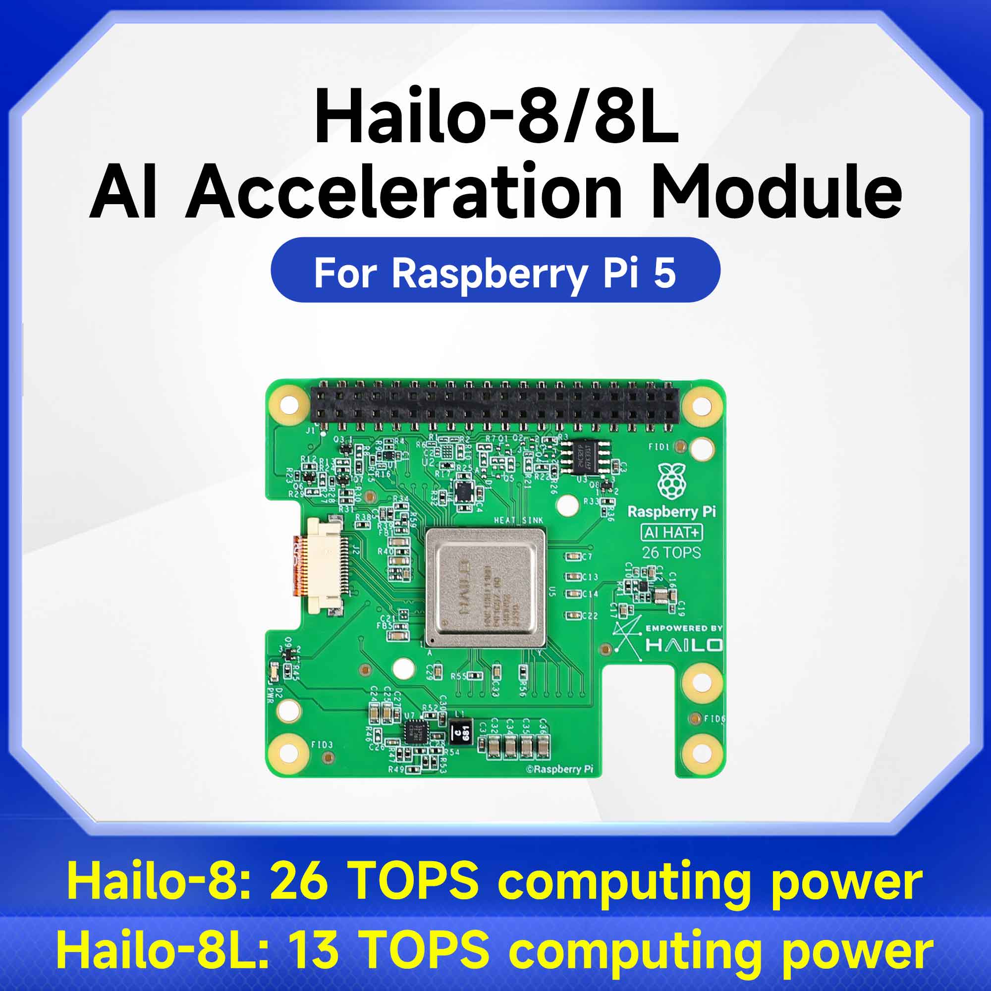 Raspberry Pi Ai Kit Hailo-8L - Moduł przyspieszenia AI Hailo 8/8l 13tops/26tops