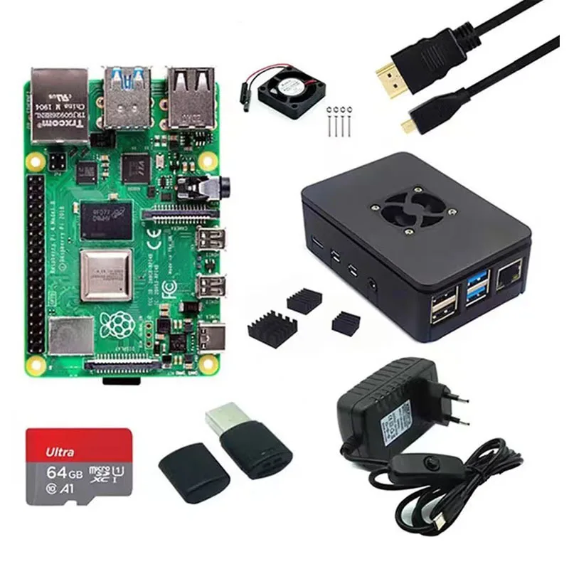 Raspberry Pi 4 8Gb Ram Kit - Wysokiej jakości oryginalny zestaw Raspberry Pi