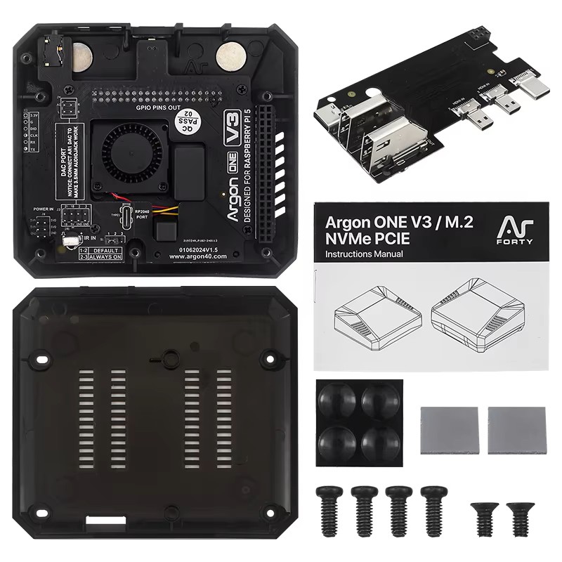 Argon One V3 M.2 Nvme Case - Metalowa obudowa Argon ONE V3 dla