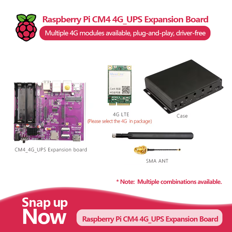 Raspberry Pi Uninterrupted Power Supply Ups 18650 - Raspberry Pi CM4 4G_UPS Płytka rozszerzeń