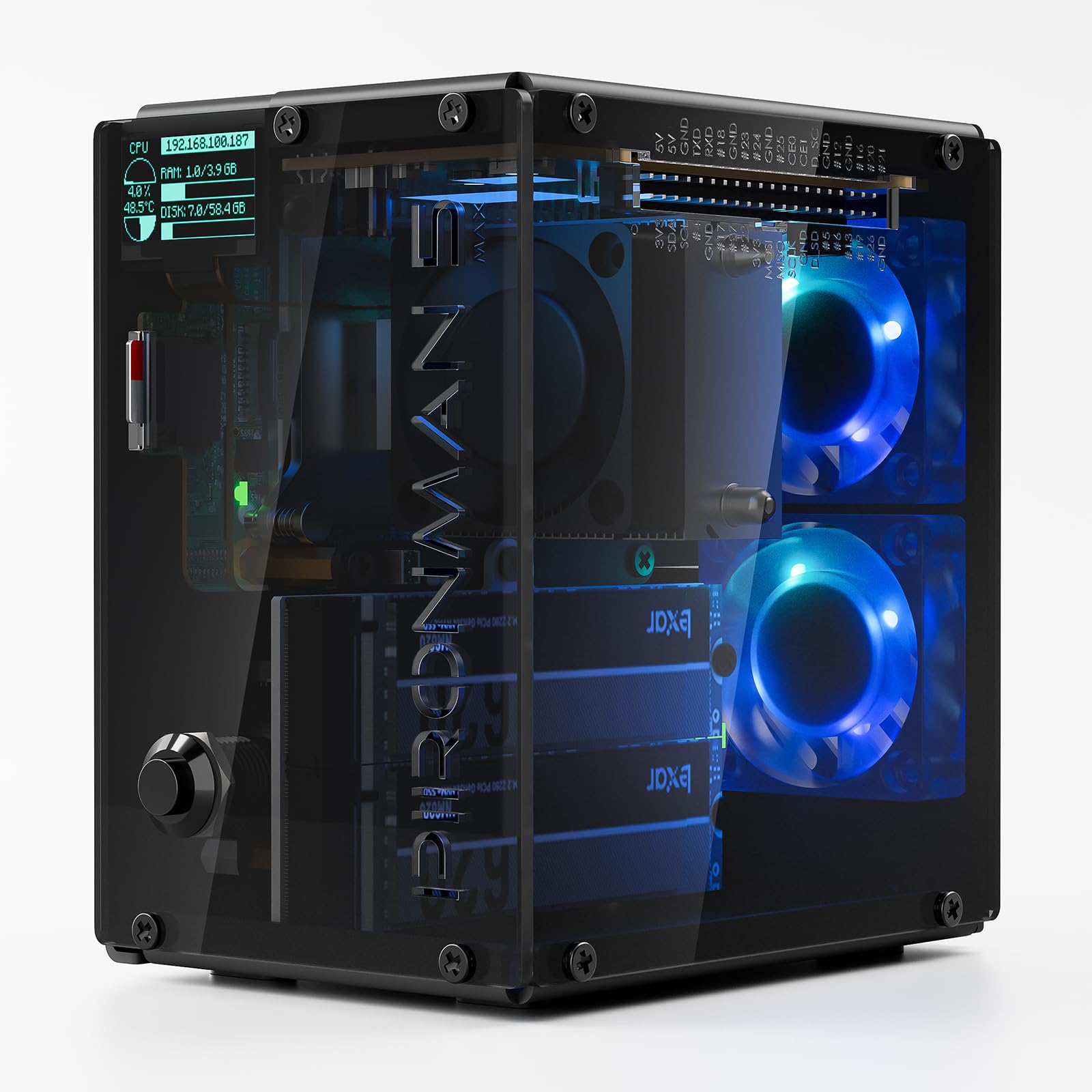 Obudowa PC Pironman 5-MAX Dual – Raspberry Pi Ai Kit Hailo-8L recenzja i cena